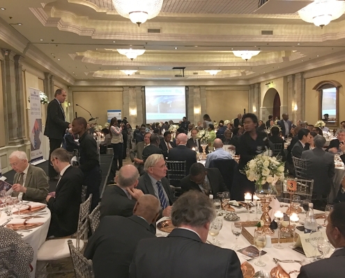 Science diplomacy in action: Daan du Toit (SA), Deputy Director General, Department of Science & Innovation (DSI) opening the International Dinner at Science Forum South Africa.